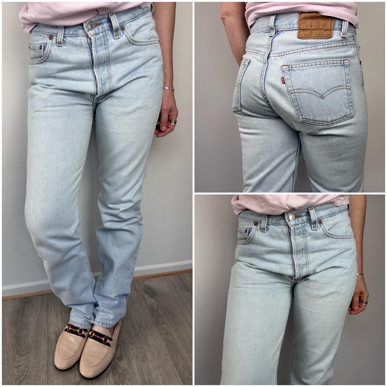 Levis 501 Vintage W27 L32 Jeans 501s Light Blue Stonewashed 90s