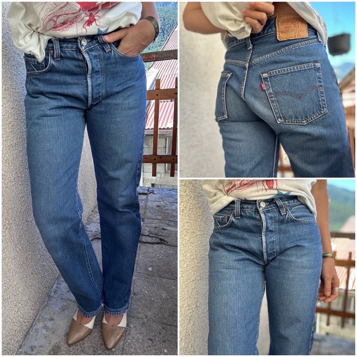 Levis 501 Selvedge Redline W28 L31 Dark Blue Jeans Washed Levis 501 Selvedge Redline W28 L31 Dark Blue Jeans Washed