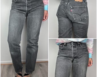 Levis 501xx Vintage W30 L31 Jeans Light Blue Stonewash Faded Late