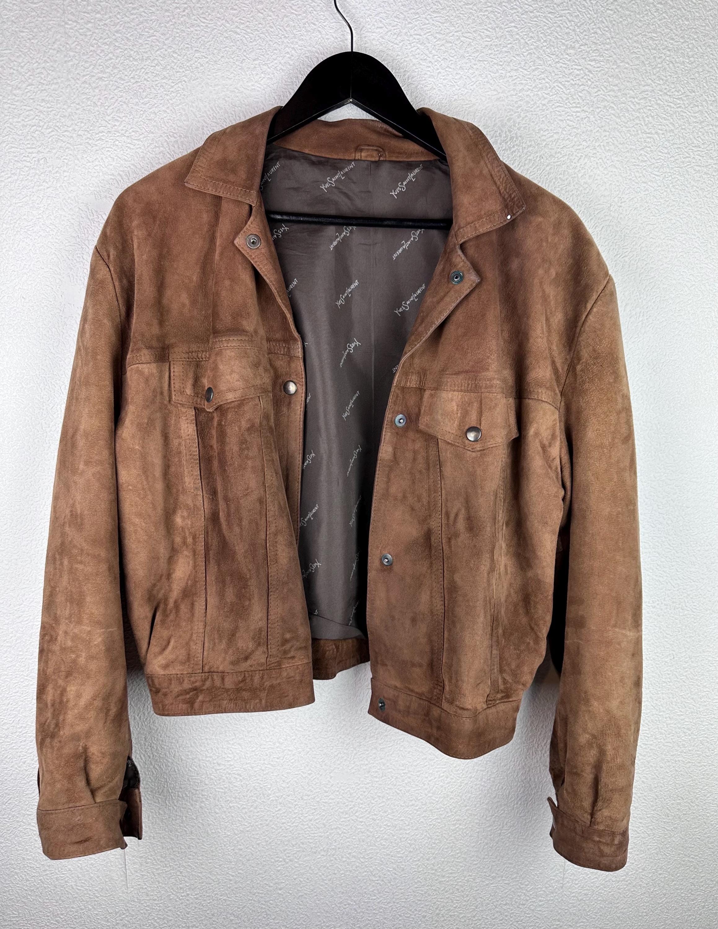 Yves Saint Laurent Vintage Western Jacket With Fringed Fine Suede