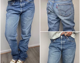 Levis 501 Vintage W31 L34 Levi's 501 Men Jeans / Light Blue Wash