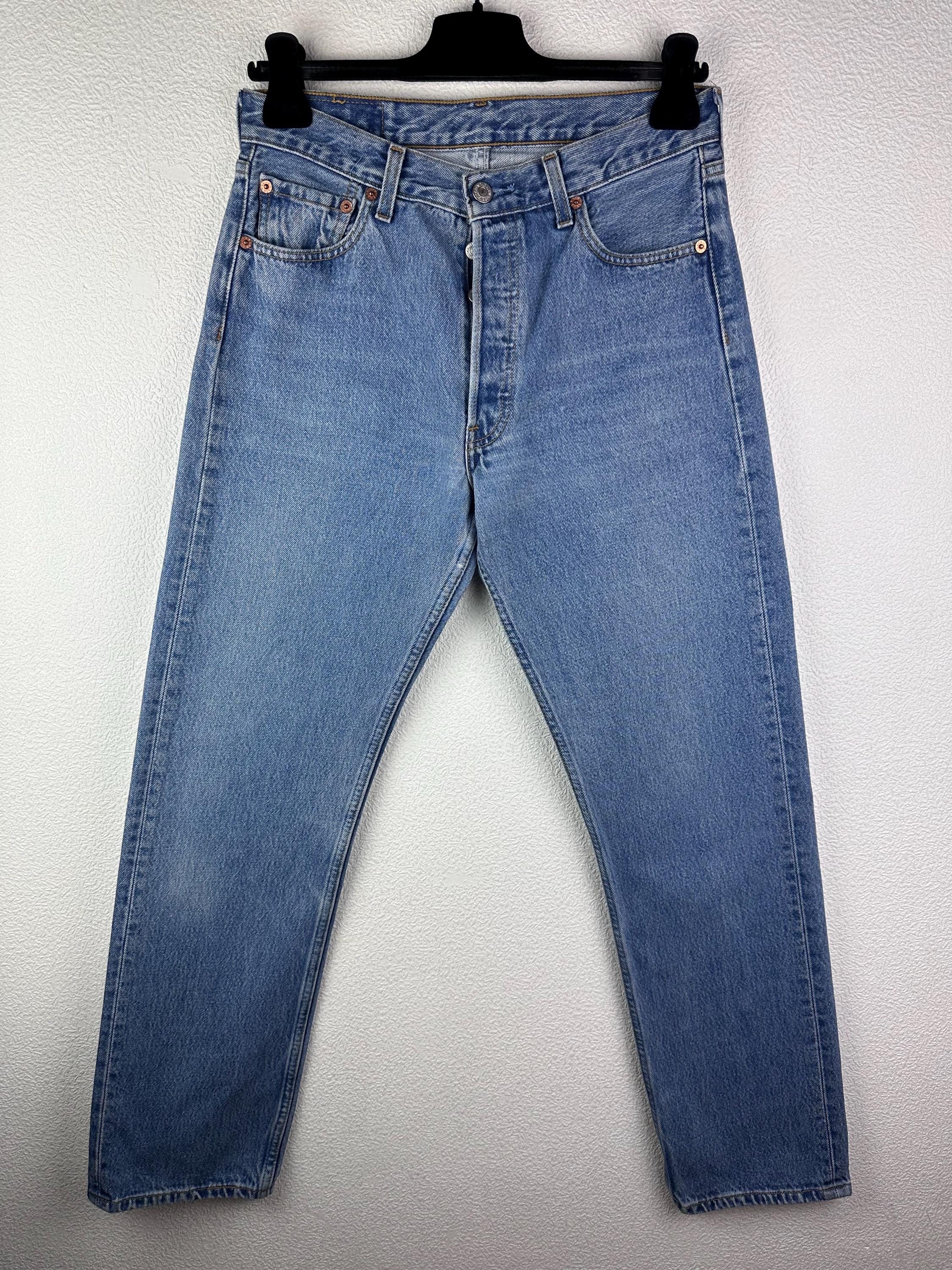 Levi's 501 Vintage W28 L32 Jeans 501s Medium Blue Stonewash Faded