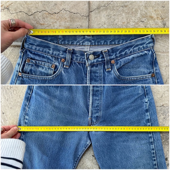 Levis 501 Selvedge Redline W27 L34 Raw Dark Blue Jeans 80s 