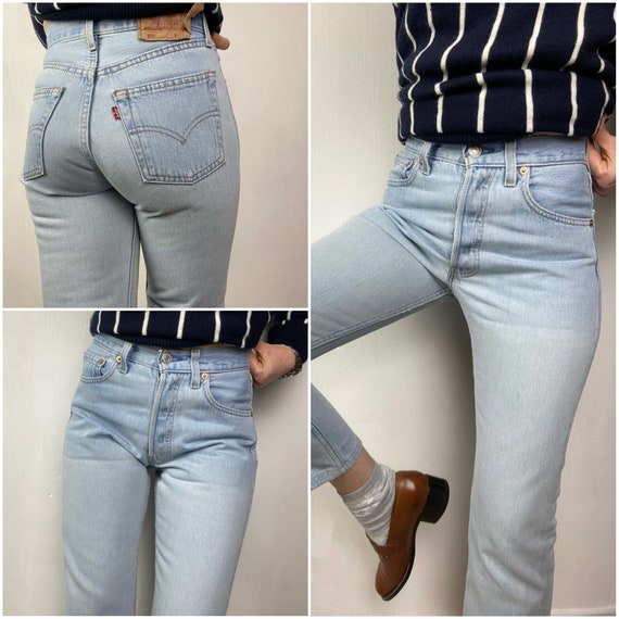30 Waist Vintage 90s Levi's 501 Jeans Unisex Distressed Denim Straight Leg  High Waist Boyfriend Jeans -  New Zealand