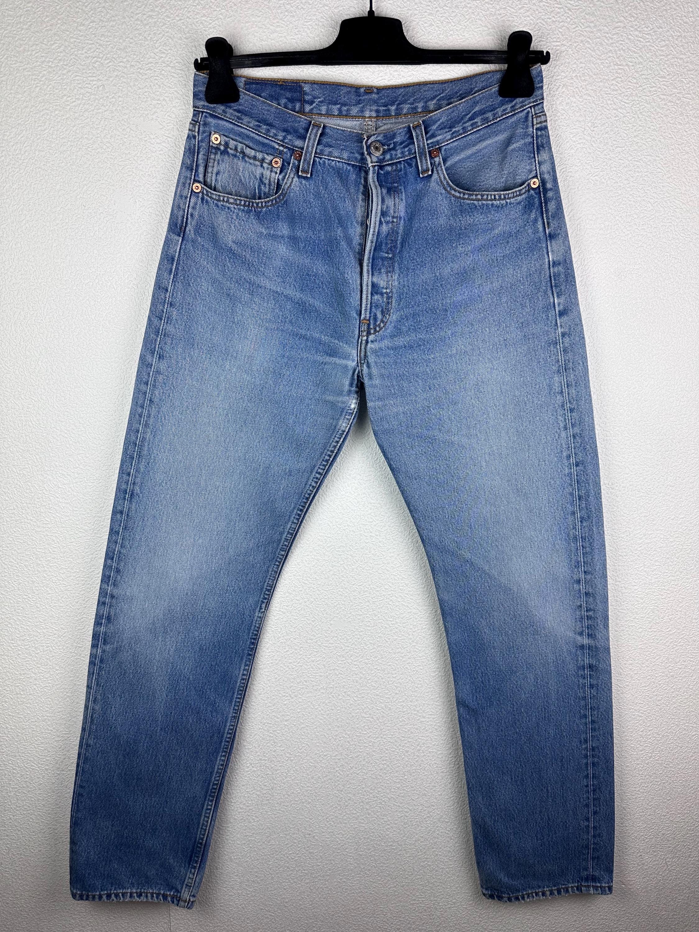 Levi's 501 Vintage W31 L33 Jeans, Medium Blue, Stonewashed