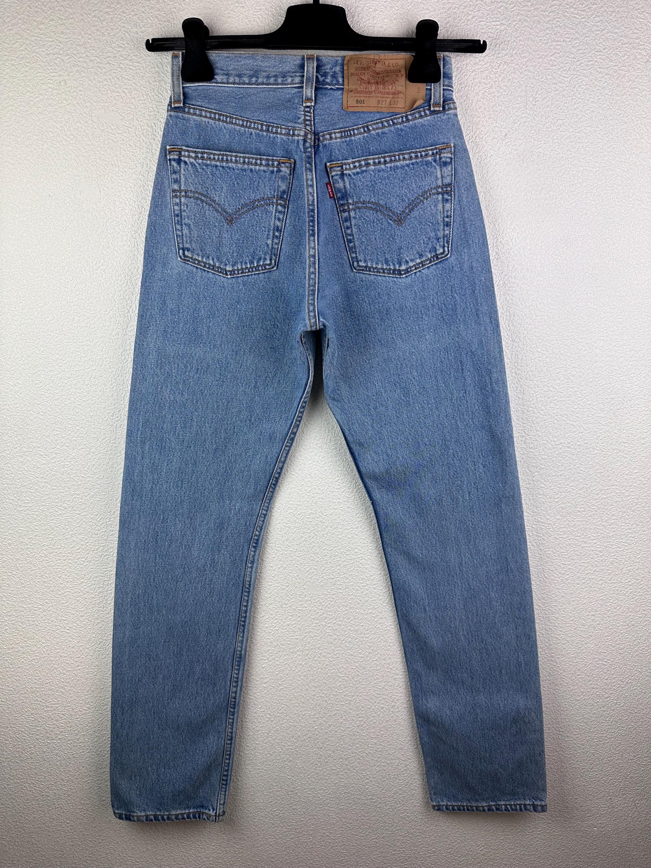 Levi's 501 Vintage W25 L32 for Women Jeans Blue Stonewash Faded