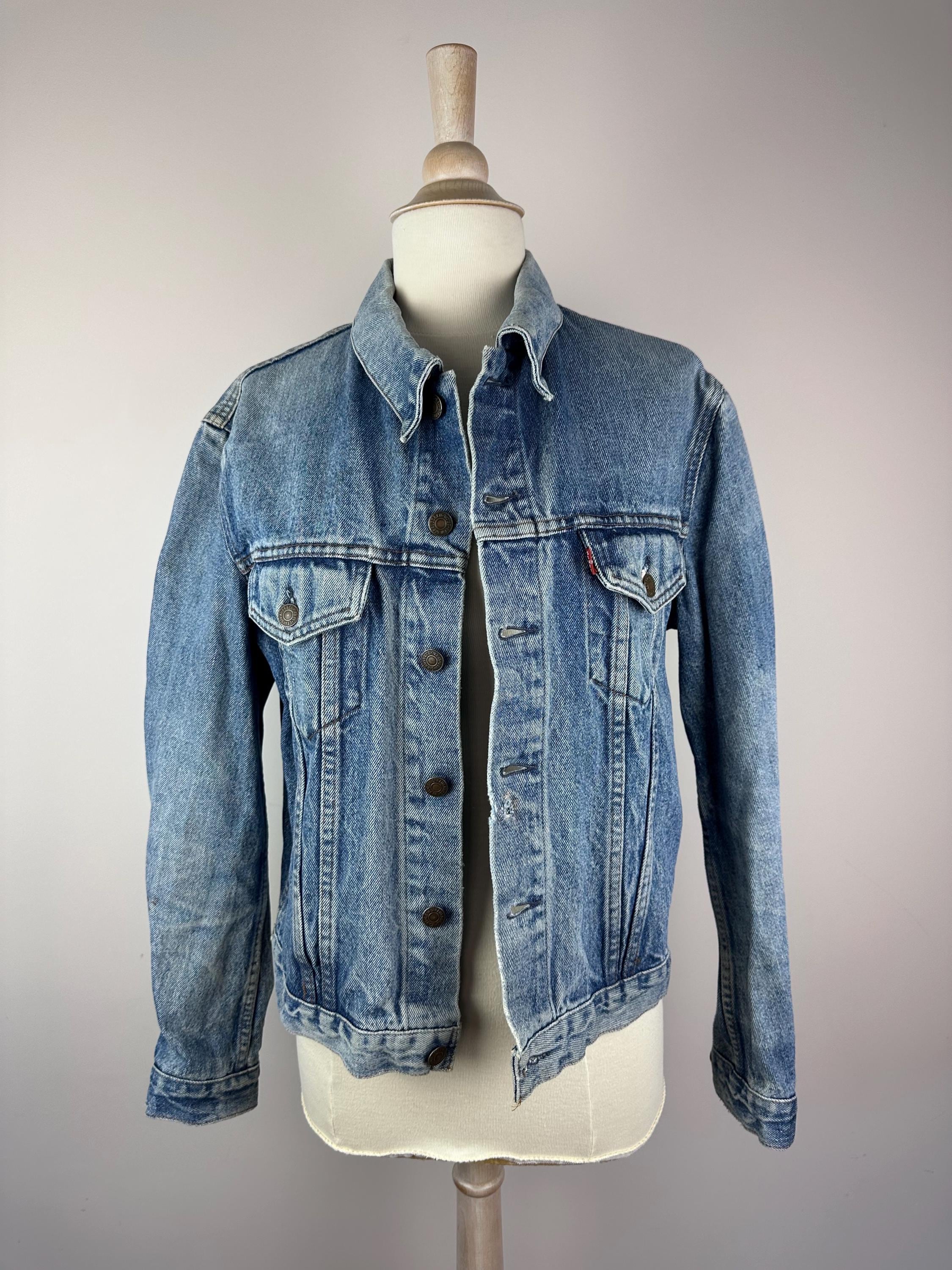 ジャケット・アウター Levi's 70500 france 80s size 44 Levi's Vintage 70500 Denim Trucker Jacket, Stonewashed Blue, 80s