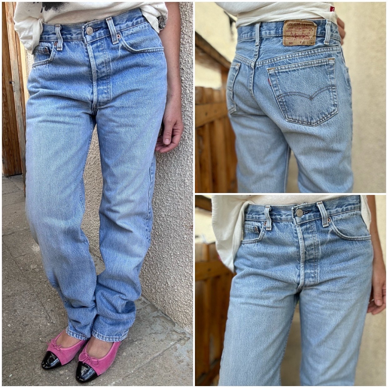 パンツ levis 501 w30 l33 made in usa denim Vintage Levis 501 Jeans Size 30 36 7 M Measure 26 Waist X 32