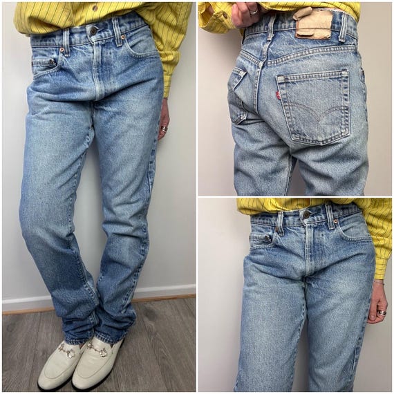 Levis 505 Vintage W29 L34 Blue Stonewash Jeans 80s Levi