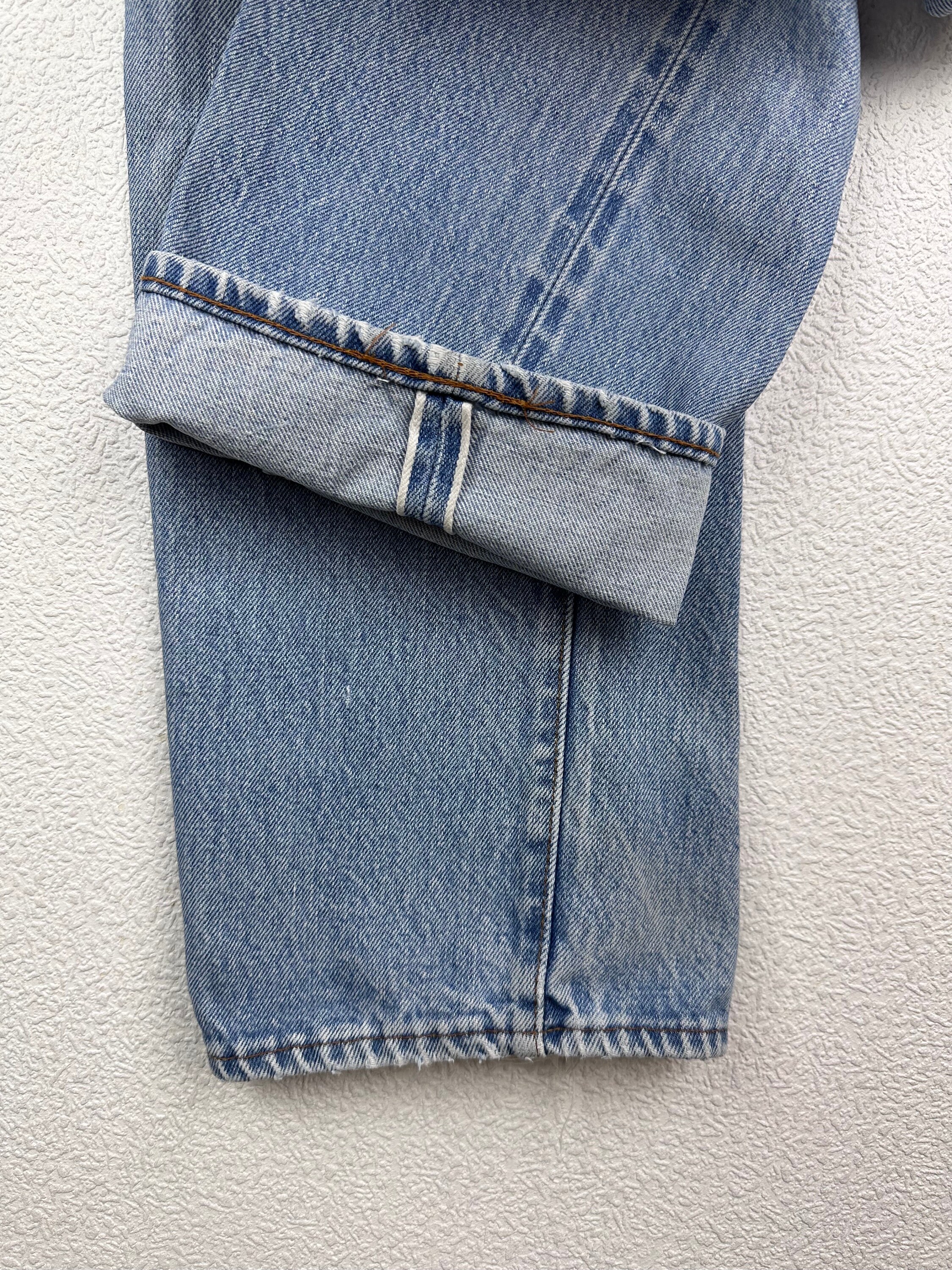 Levi's 501 Selvedge Redline W30 L34 Vintage Light Blue Jeans Levi's 501 Selvedge Redline W30 L34 Vintage Light Blue Jeans