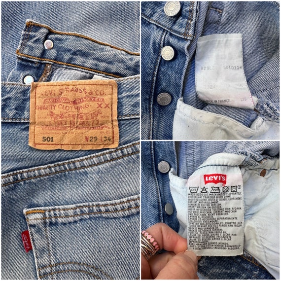 Levi’s 501 jeans w27 L34 vintage bleu moyen stone… - image 4