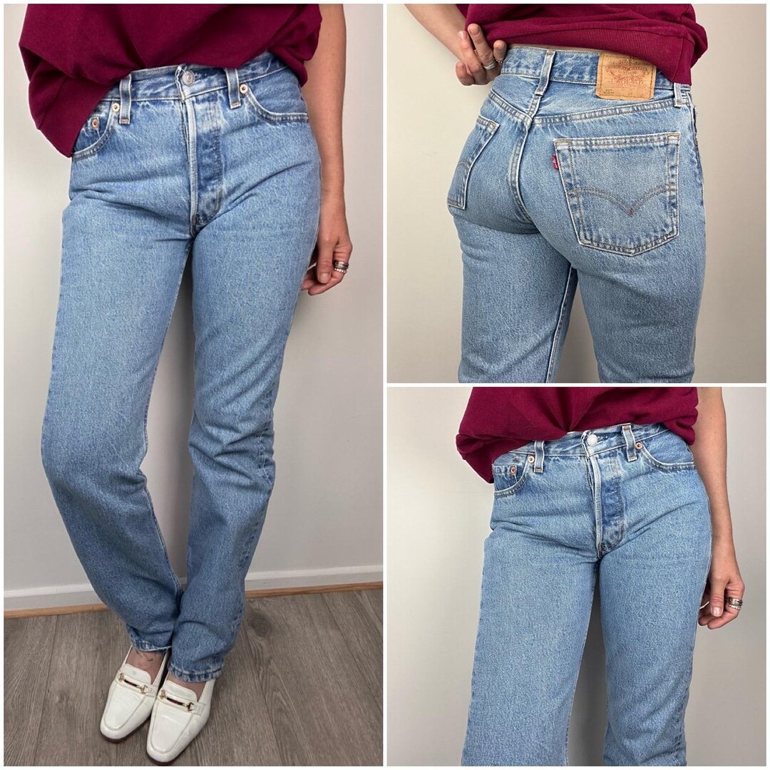 Levis 501 Student W26 L32 Vintage Jeans Medium Blue
