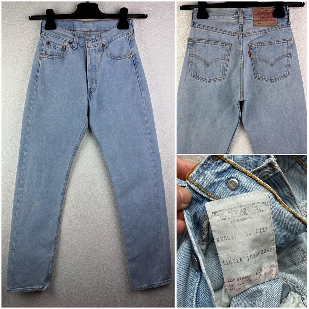 【90s】Levi’s 501 アメリカ製 W34 L32 ライトブルーデニム Levis 501 Vintage W23 L32 Light Blue Stonewash Jeans 90s Levi's