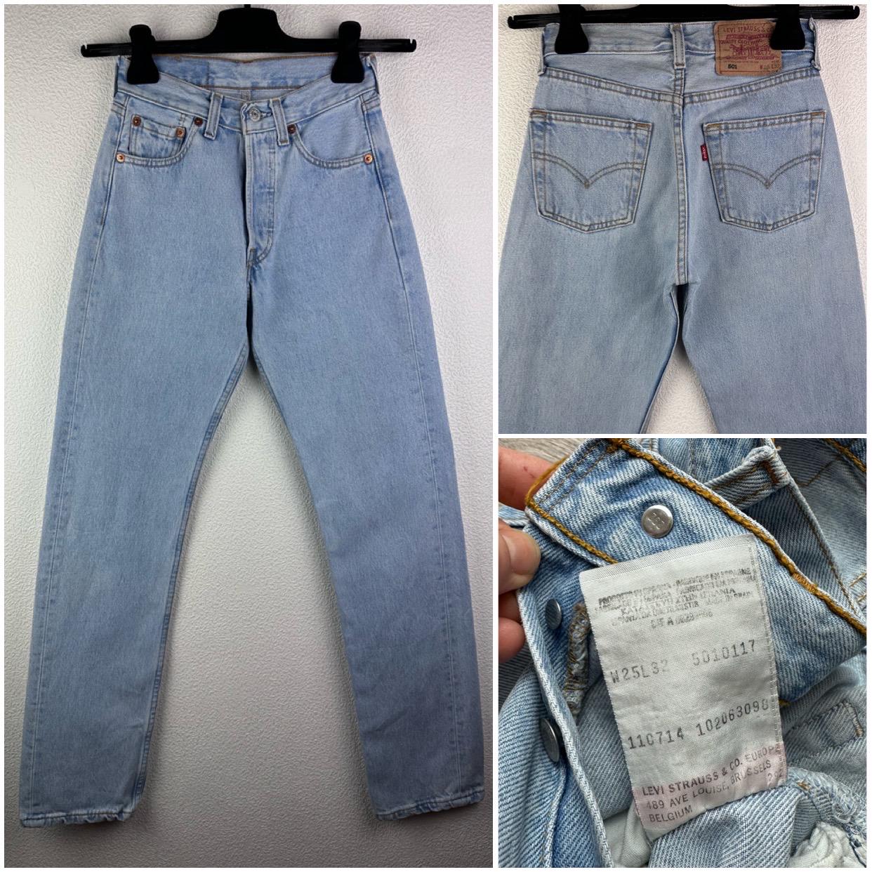 Levis 501 Vintage W23 L32 Light Blue Stonewash Jeans 90s Levi's