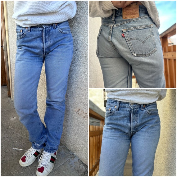 Levi’s 501 jeans w27 L34 vintage bleu moyen stone… - image 1