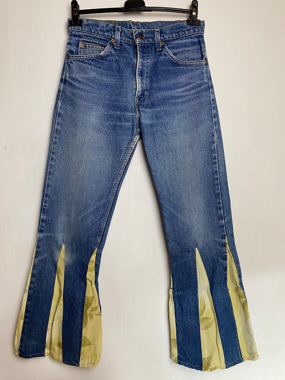 Vintage Levis 20505-0217 W28 L30 raw blue faded e… - image 1