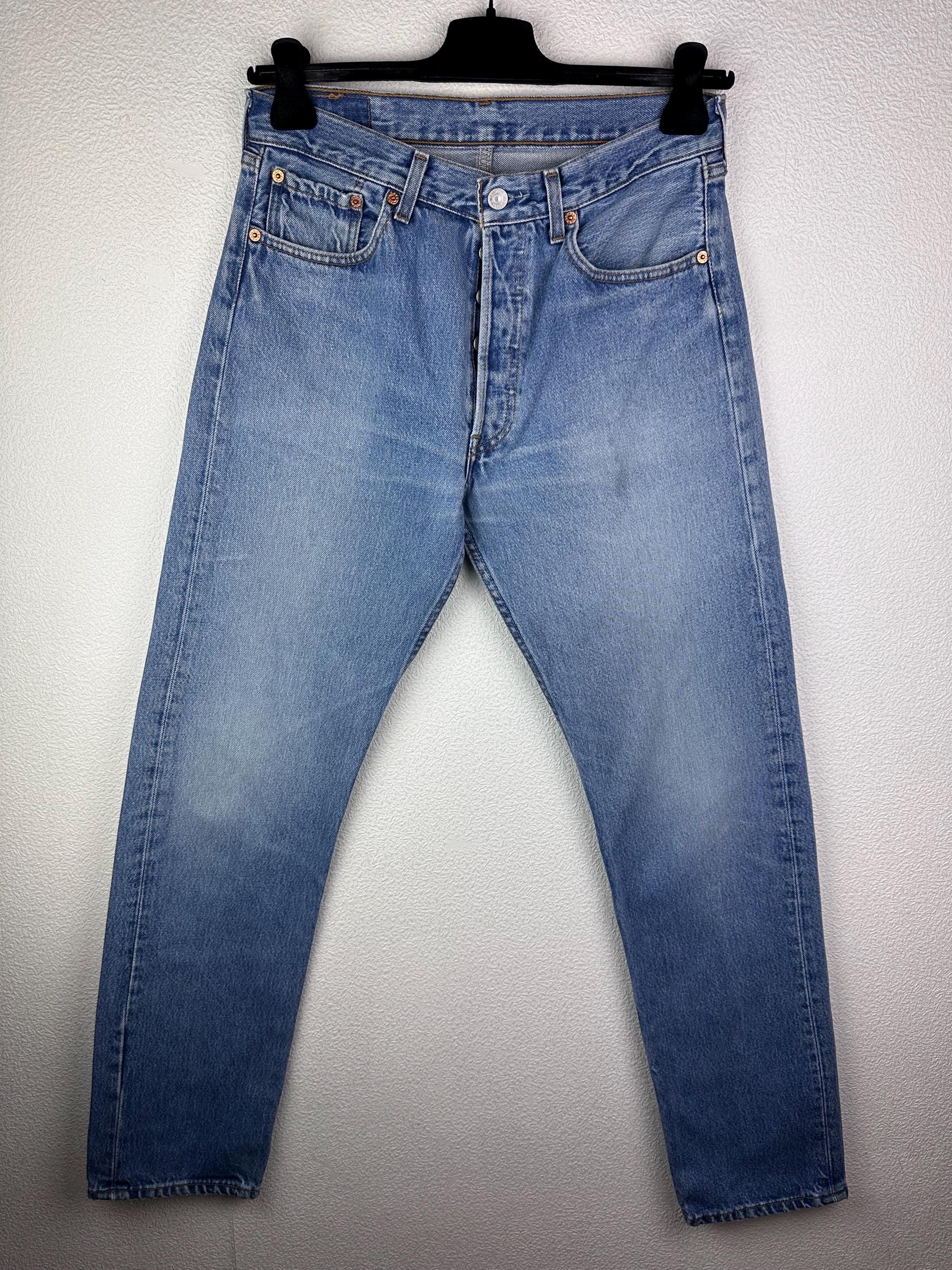Levi's 501 Vintage W30 L34 Jeans 501s Blue Stonewash Faded 90s