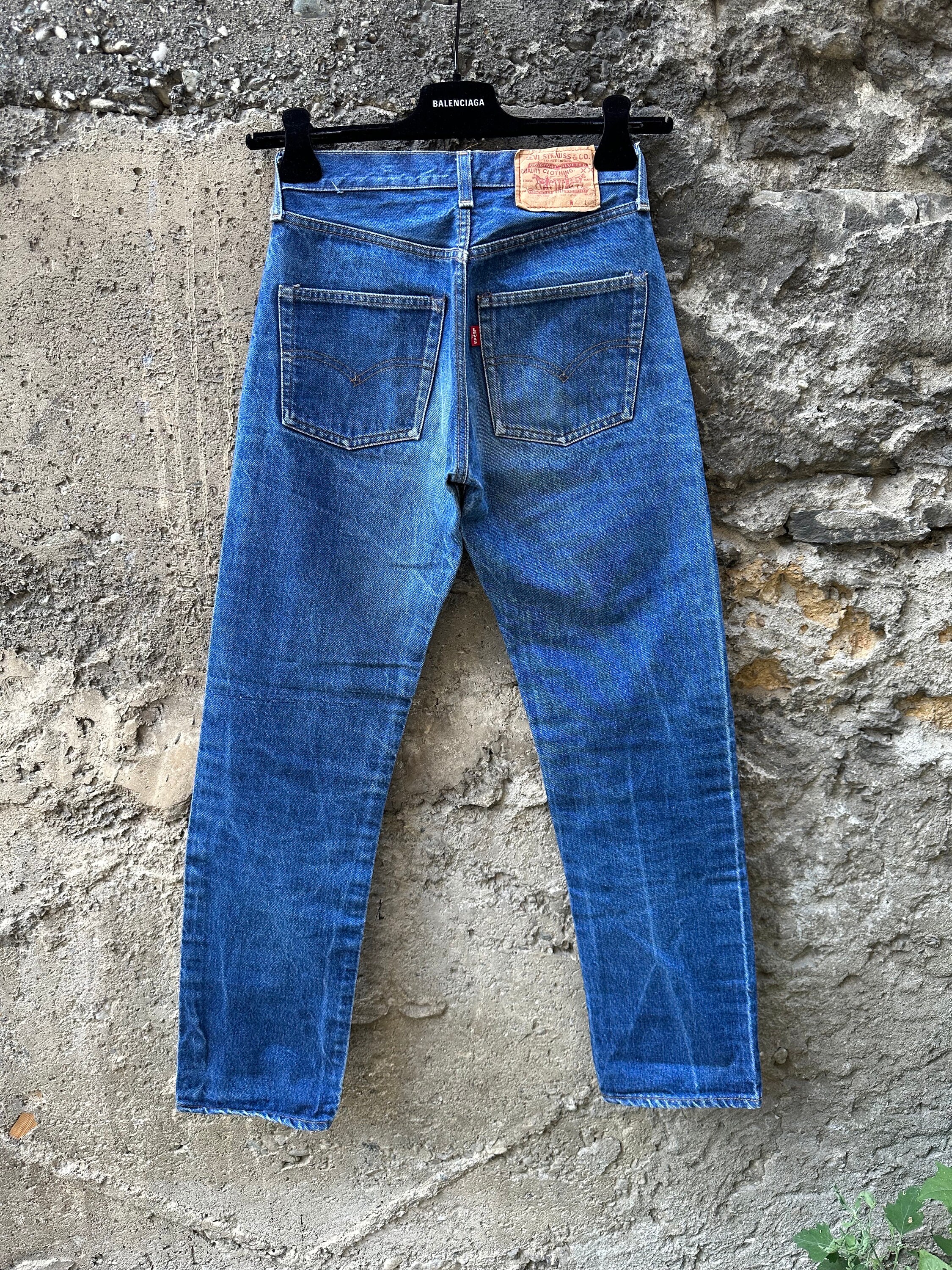 Levis 501 Selvedge Redline Vintage Jeans W24 L31 Dark Blue Levis 501 Selvedge Redline Vintage Jeans W24 L31 Dark Blue
