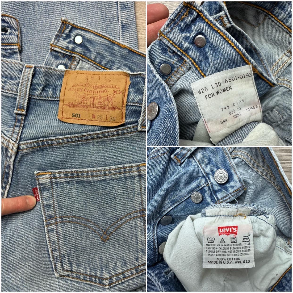 Levis 501 Vintage W23 L30 for Women Blue Stonewash Jeans 90s
