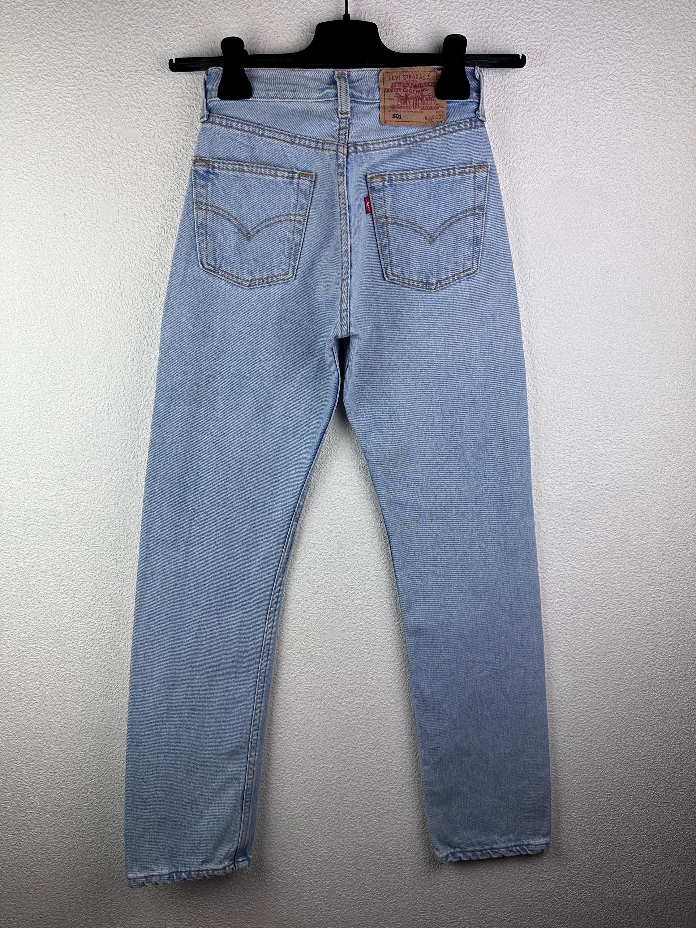 Levis 501 Vintage W23 L32 Light Blue Stonewash Jeans 90s Levi's