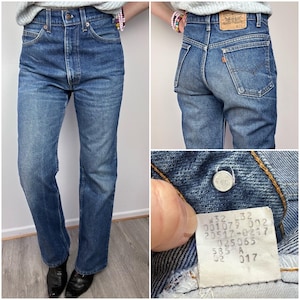 Levi's 517 Vintage W30 L30 Jeans Dark Blue Stonewash Faded 80s