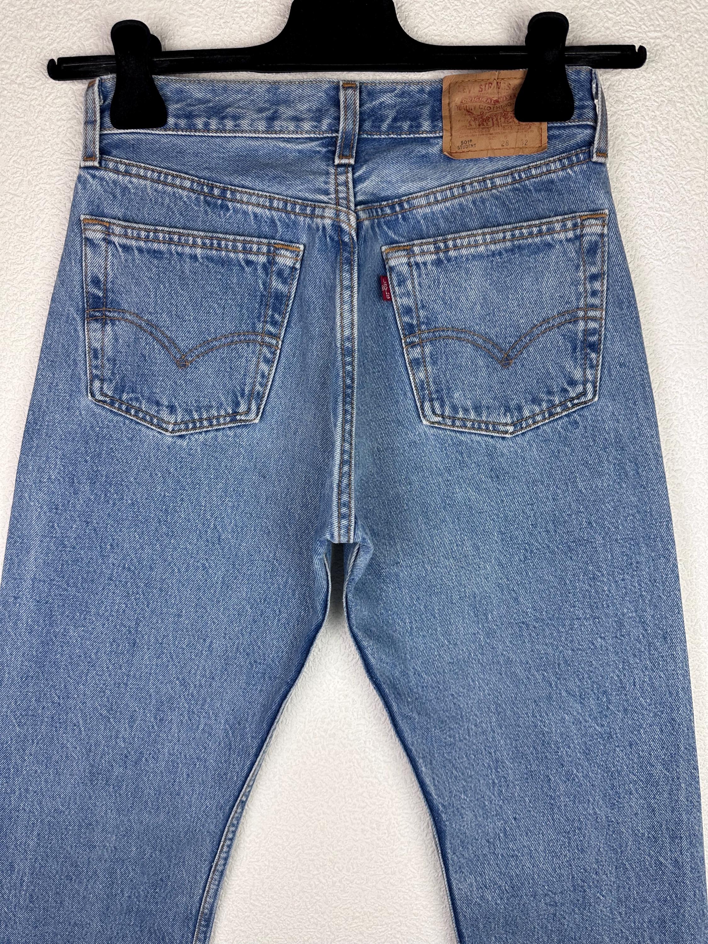 Levis 501 Student W26 L32 Vintage Jeans Medium Blue