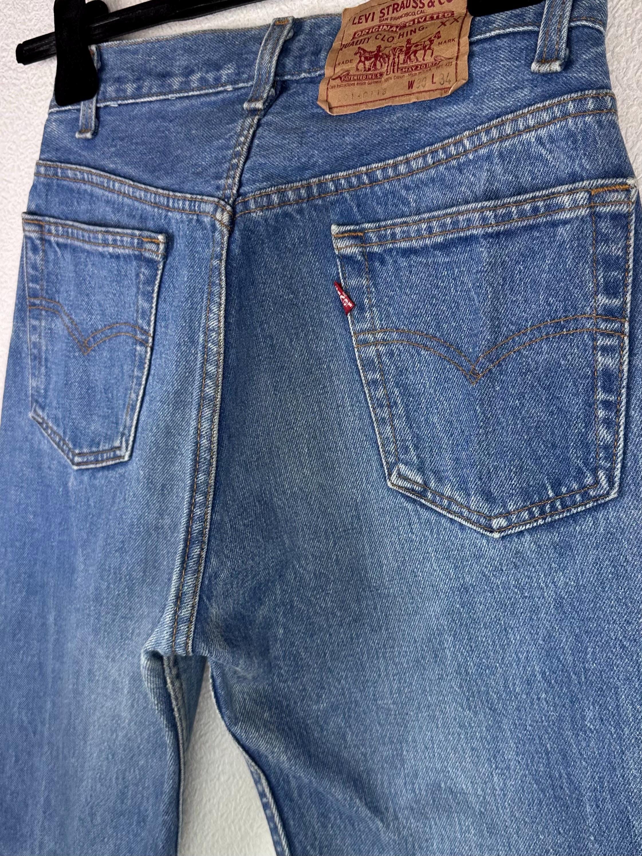 Levis 501 Vintage W27/28 L34 Jeans 501s Medium Blue