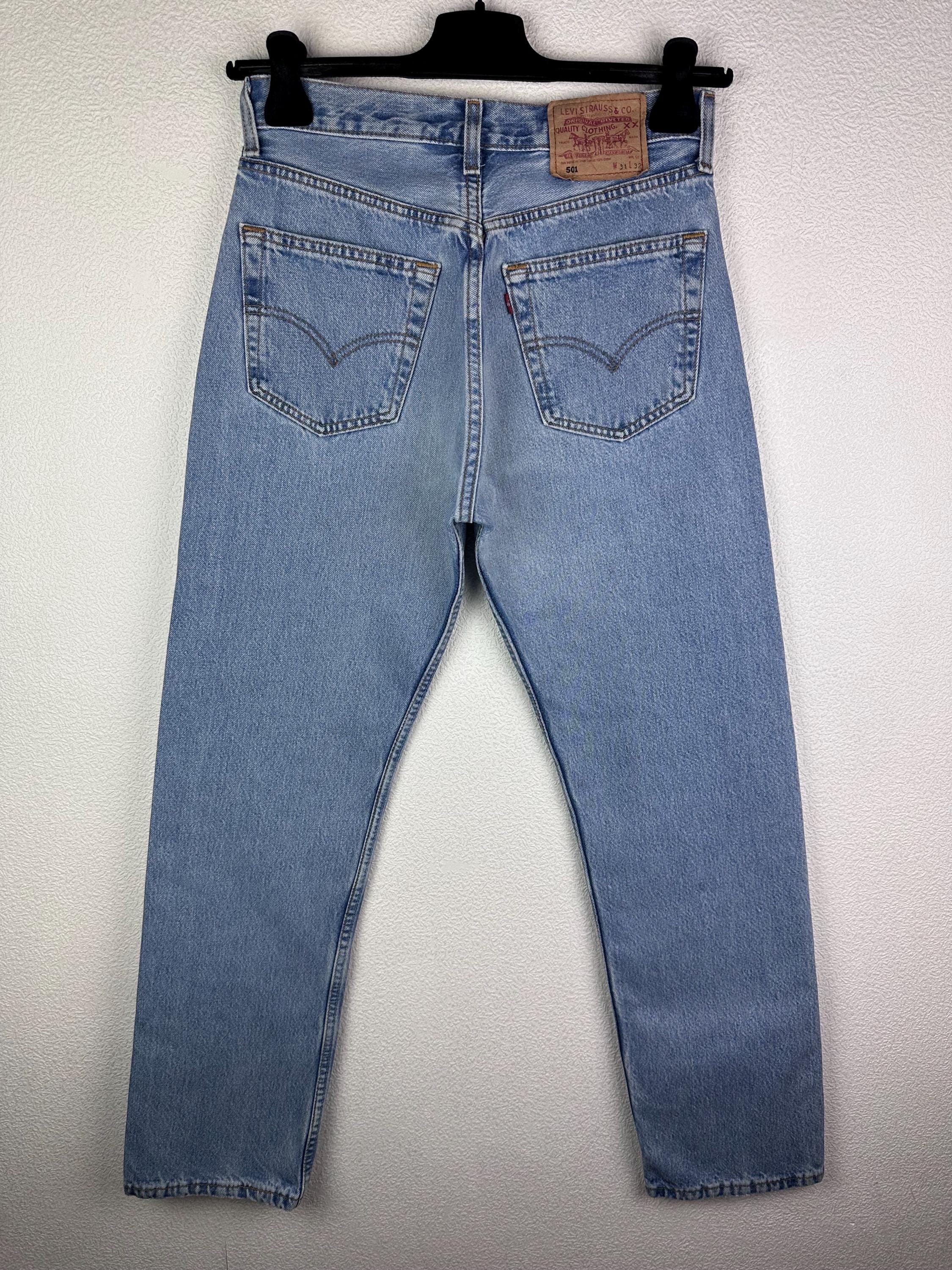 Levi's 501 Vintage W29 L32 Jeans 501s Blue Stonewash Faded 90s