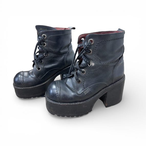 Buffalo London vintage boots platform Combat 90s grunge chunky 37/38