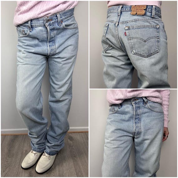 Levi's 501 Vintage W31 L33 Stonewash Blue Jeans Faded 80s Levi's 501 Vintage W31 L33 Stonewash Blue Jeans Faded 80s