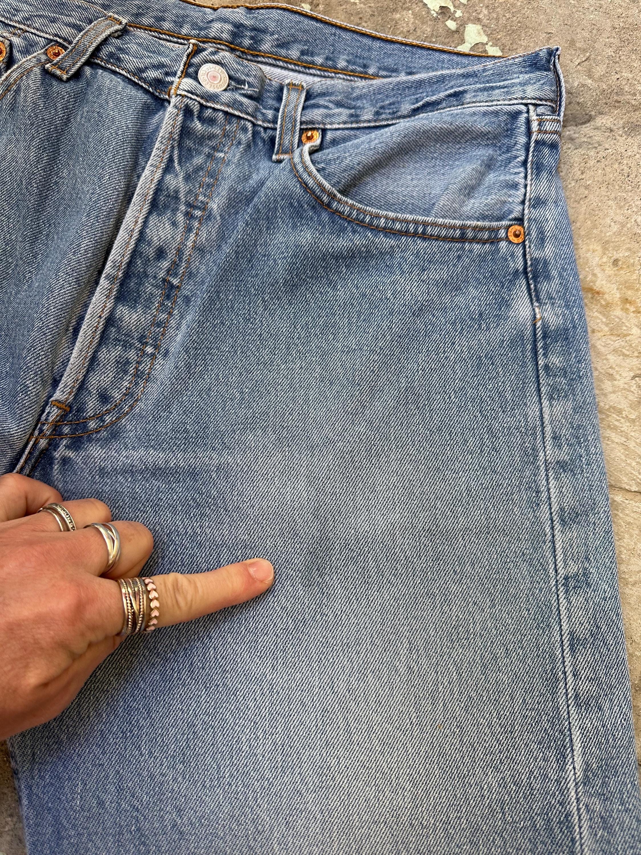 Levi's 501 Vintage W30 L34 Jeans 501s Blue Stonewash Faded 90s