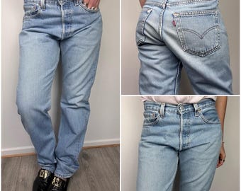 Vintage 90s 00s LEVIS 501 Dark Blue Jeans Straight Leg Deadstock