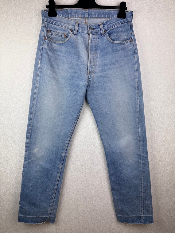 Made in USA Vintage Levi's 501 W31 L33,5 Light Blue Jeans
