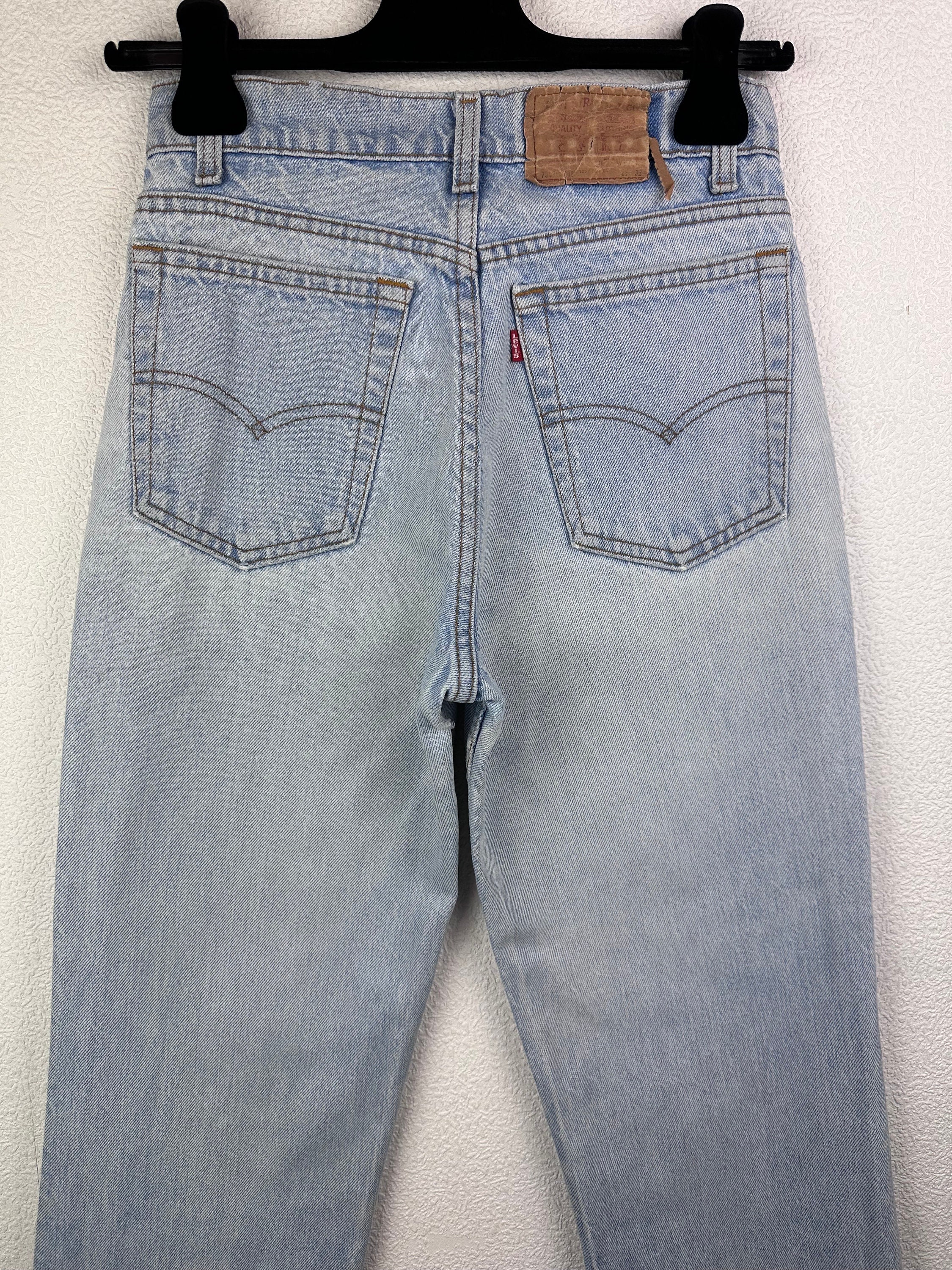 Levi's 505 Student W25 L32 Vintage Light Blue Stonewash Faded