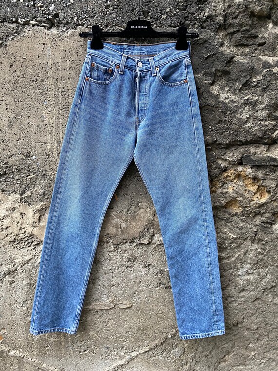 Levis 501 Vintage W23 L32 Stonewashed Medium Blue Jeans 90s Etsy UK