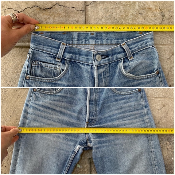 Levis 701 Vintage W24 L33 Blue Stonewash Jeans 80s Straight