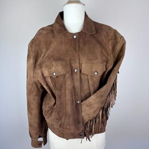 Yves Saint Laurent Vintage Western Jacket With Fringed Fine Suede