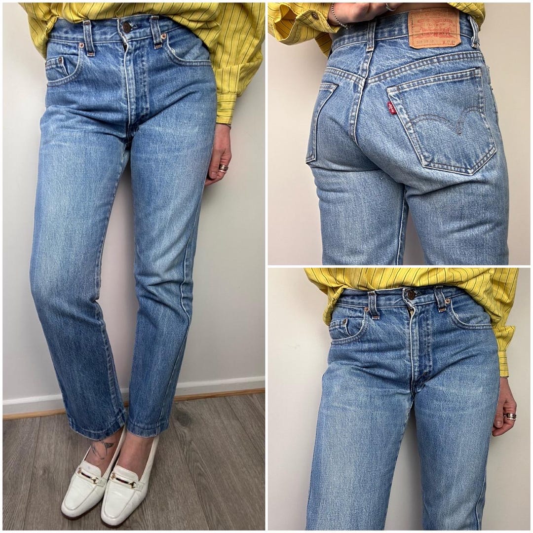 Levis 505 Vintage W27 L28 Jeans Medium Blue Stonewash 80s Levi's