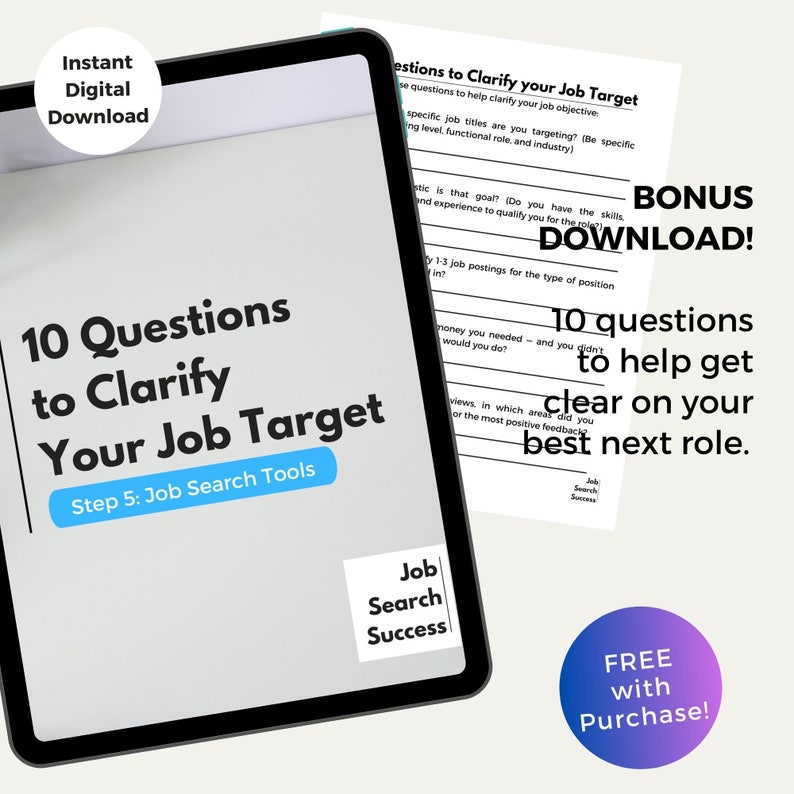 Job Search Guide Workbook | Instant Download PDF | Job Search Planner ...