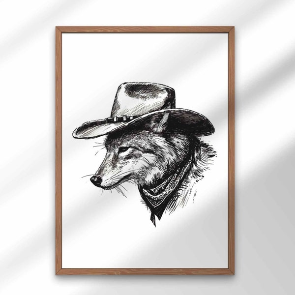Coyote Wall Art Etsy