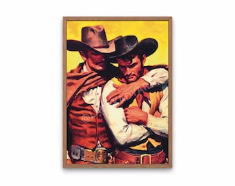 Gay Cowboy Art Print: LGBTQ Western Decor, Yallternative Pride