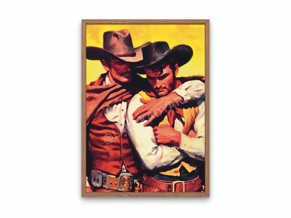 Gay Cowboy Art Print: LGBTQ Western Decor, Yallternative Pride