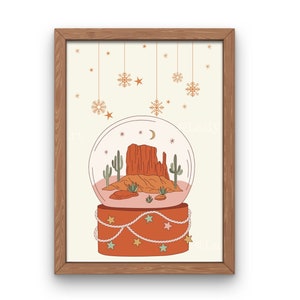 Wüste Weihnachtsdeko, Weihnachten Kaktus Druck, Weihnachten Wandkunst, Herunterladbare Drucke, Southwestern Weihnachtsdeko