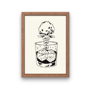 Atomic Cocktail Art, Trendy Wall Art, Bar Cart Wall Art, AFDRUKBARE Cocktail Art Print, Mid Century Modern Bar Art, Digitale Download