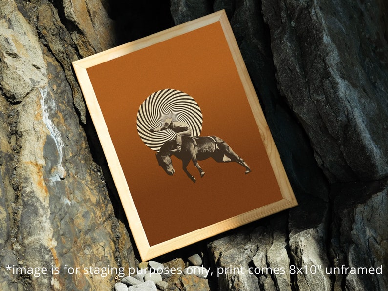 Rodeo Collage Print Western Decor Cowboy Print Vintage - Etsy