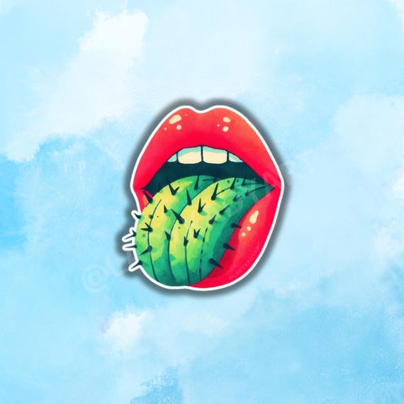 Cactus Tongue Sticker: Desert Arizona Vinyl Decal