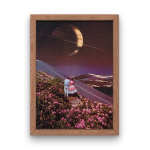 Surreal Vintage Space Collage, Collage Art Print, Surreal Art Print, Surrealism Print, Retro Collage Print, Sci-fi art print, Space Wall Art