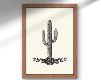 Saguaro Kaktus Druck: Südwestliche Wüste Wand Kunst (Digitaler Download)