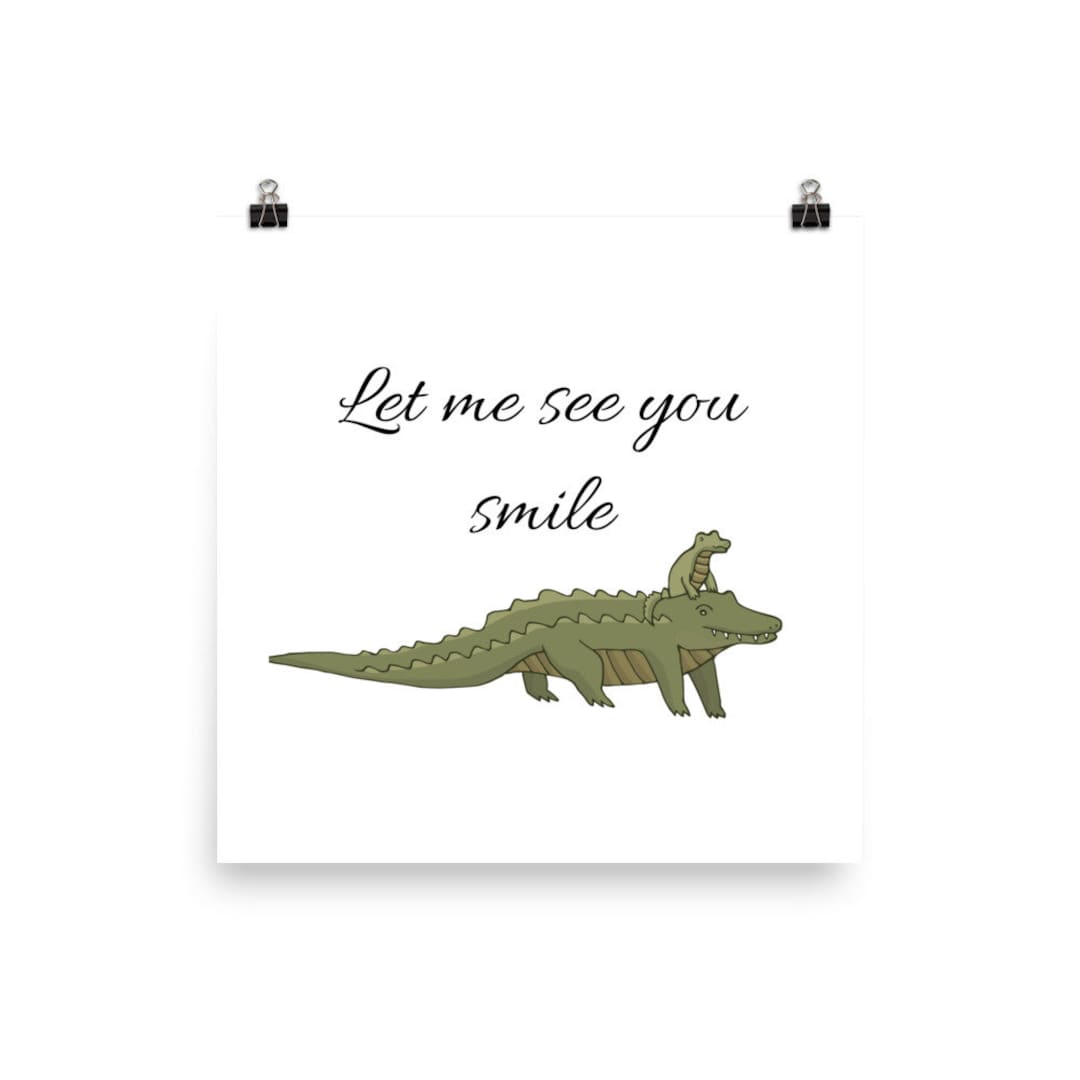 Safari Nursery Print Alligator Poster, Alligator Print, Green Alligator ...