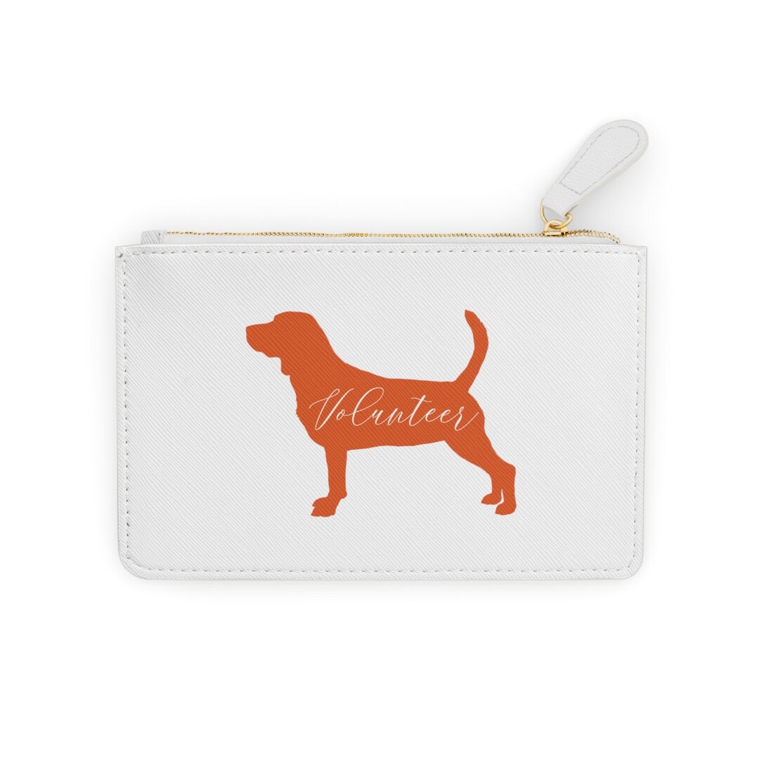Mini Clutch Bag, Dog Clutch, Orange and White Clutch, UT Purse, Hound